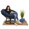 Classic Accessories Montlake Water-Resistant 50" Papasan Cushion, Heather Indigo 60-540-045501-EC - alternate 4